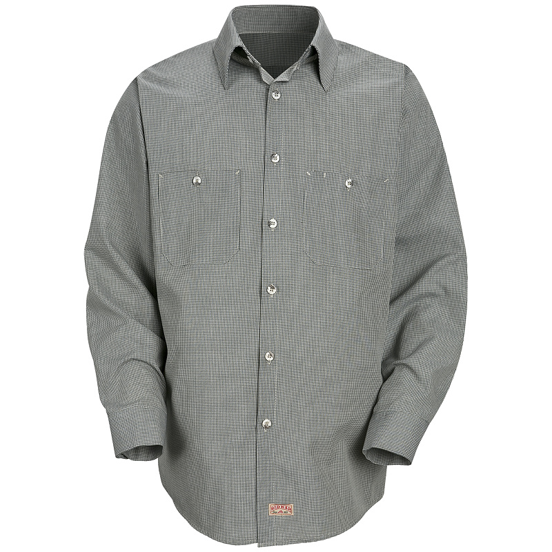 Men's Micro-Check Uniform Shirt | Work Hard Dress Right