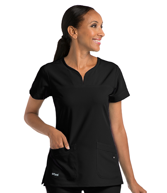 2 Pocket Notch Neck With Tab Detail And Pen Slot | Work Hard Dress Right