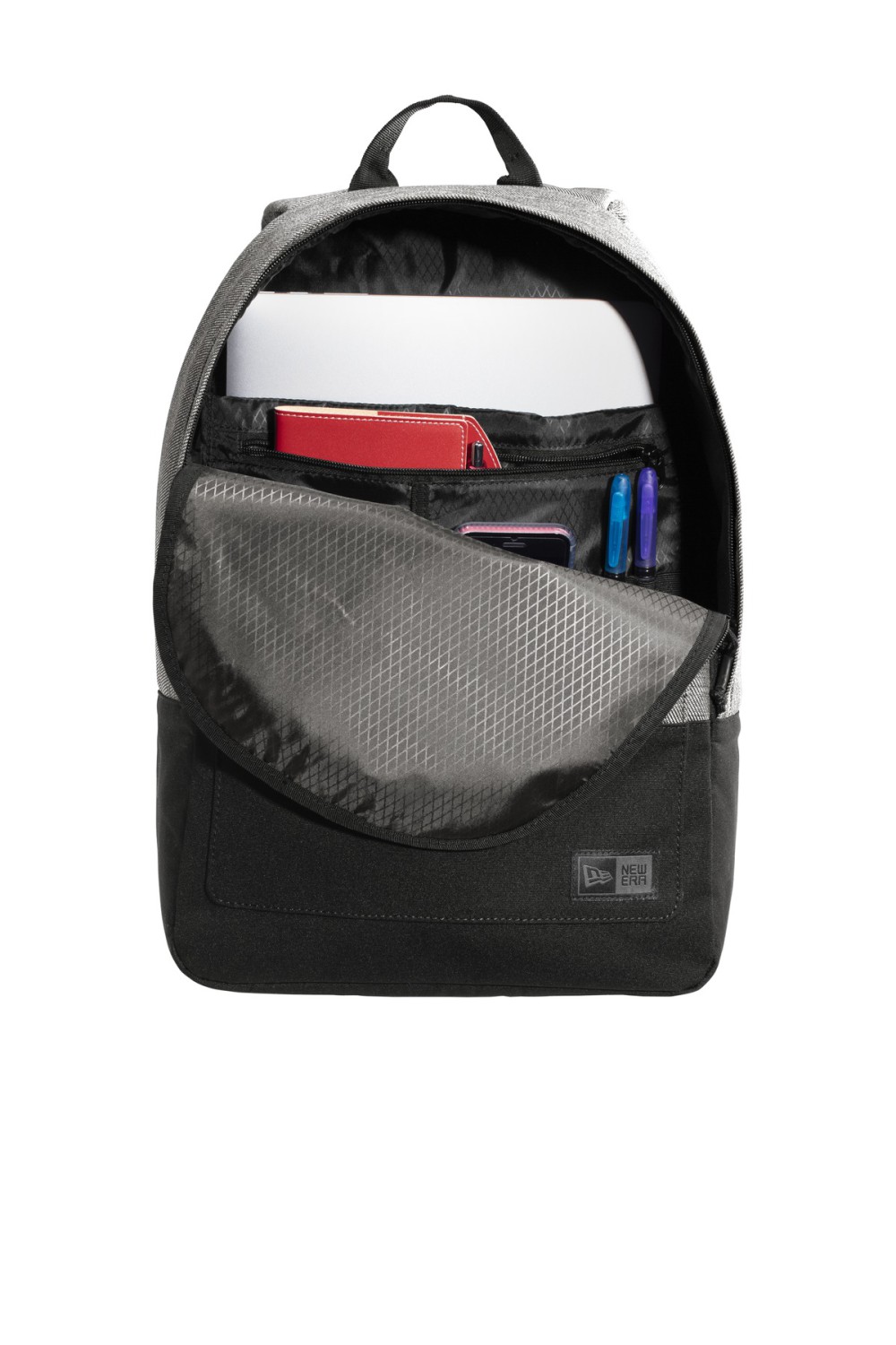NEB201_blacktwillheatherblack_front_propped