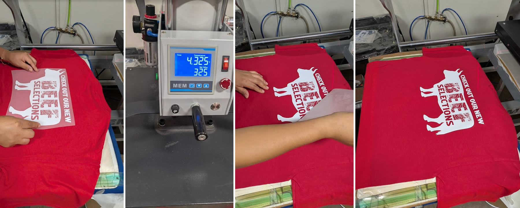DTF printing process for custom apparel at Work Hard Dress Right in Newark, NJ