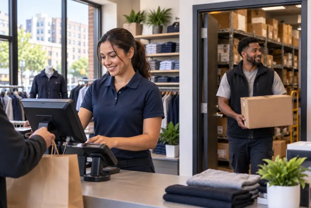 Retail store workwear uniforms