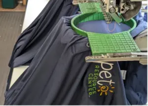 Logo on a Work Sweatshirt
